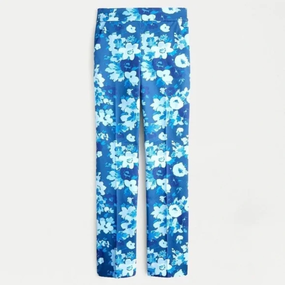 JCrew Blue Floral Pants size 8